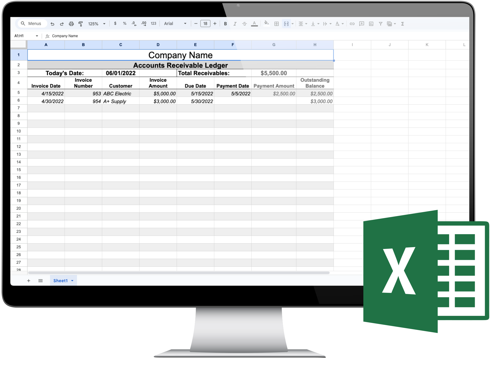 Accounts Receivable Excel Template | FloQast