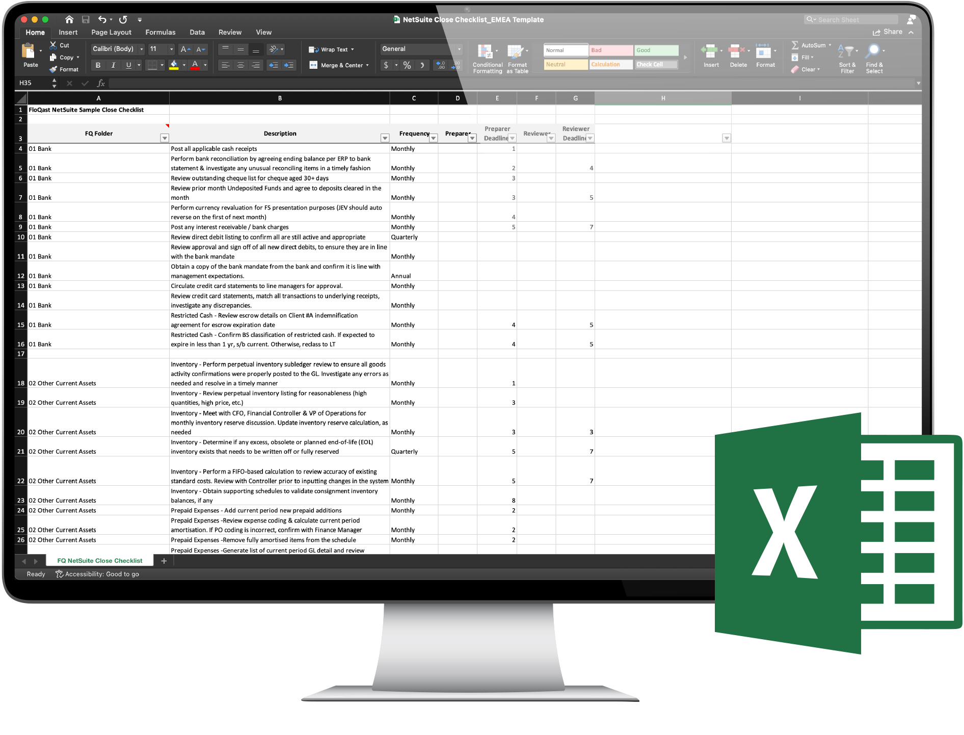 NetSuite Close Checklist_EMEA Template