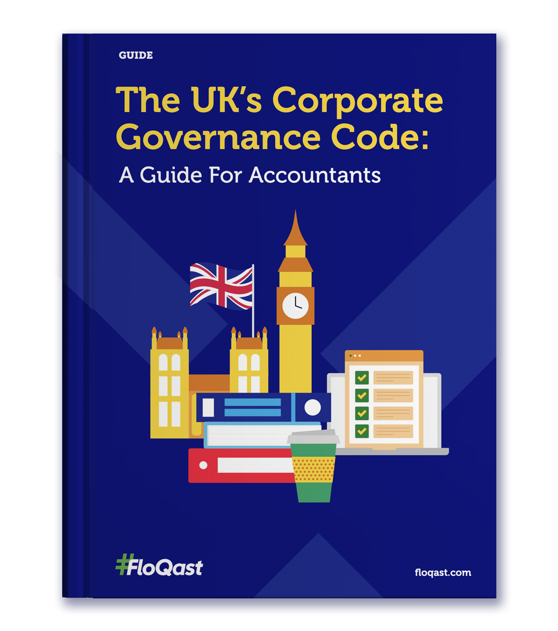 Guide: The UK's corporate governance code: A guide for accountants. FloQast logo. floqast.com